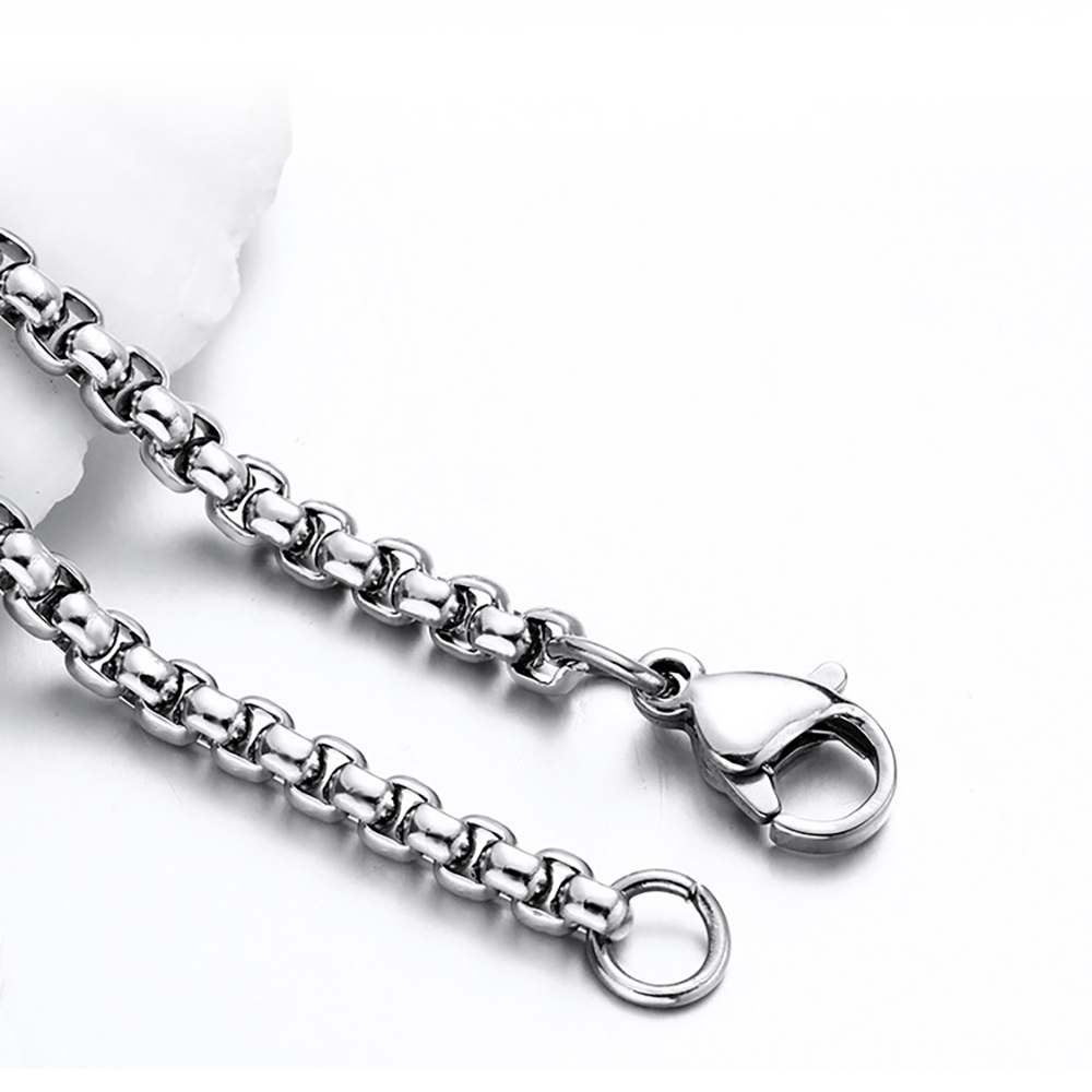 Men's Necklace Rounded Box Chain Punk Stacking Chain Gift For Boyfriend - soufeelmy