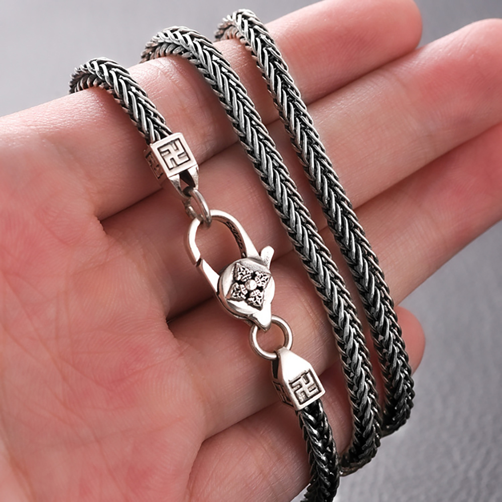 Men's Necklace Woven Chain Punk Stacking Chain Gift For Boyfriend - soufeelmy