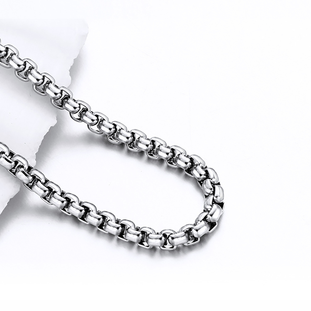 Men's Necklace Rounded Box Chain Punk Stacking Chain Gift For Boyfriend - soufeelmy