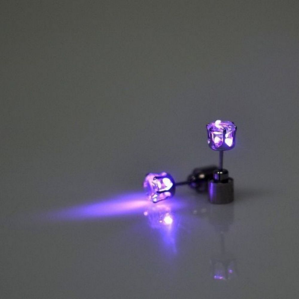 LED Colorful Luminous Earrings Flashing Light up Stud Accessories for Party - soufeelmy