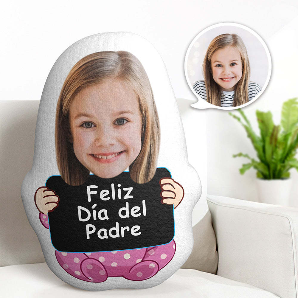 Custom Face Pillow Personalized Photo Doll MiniMe Pillow Feliz Dia del Padre Gifts for Him - soufeelmy