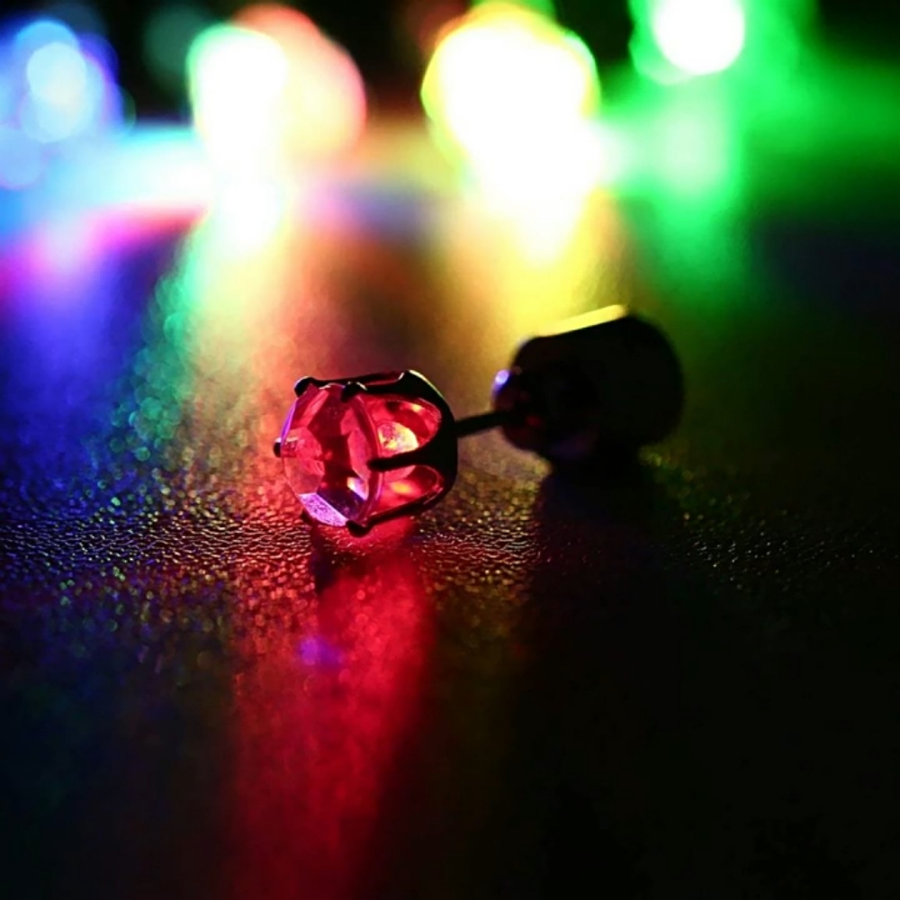 LED Colorful Luminous Earrings Flashing Light up Stud Accessories for Party - soufeelmy