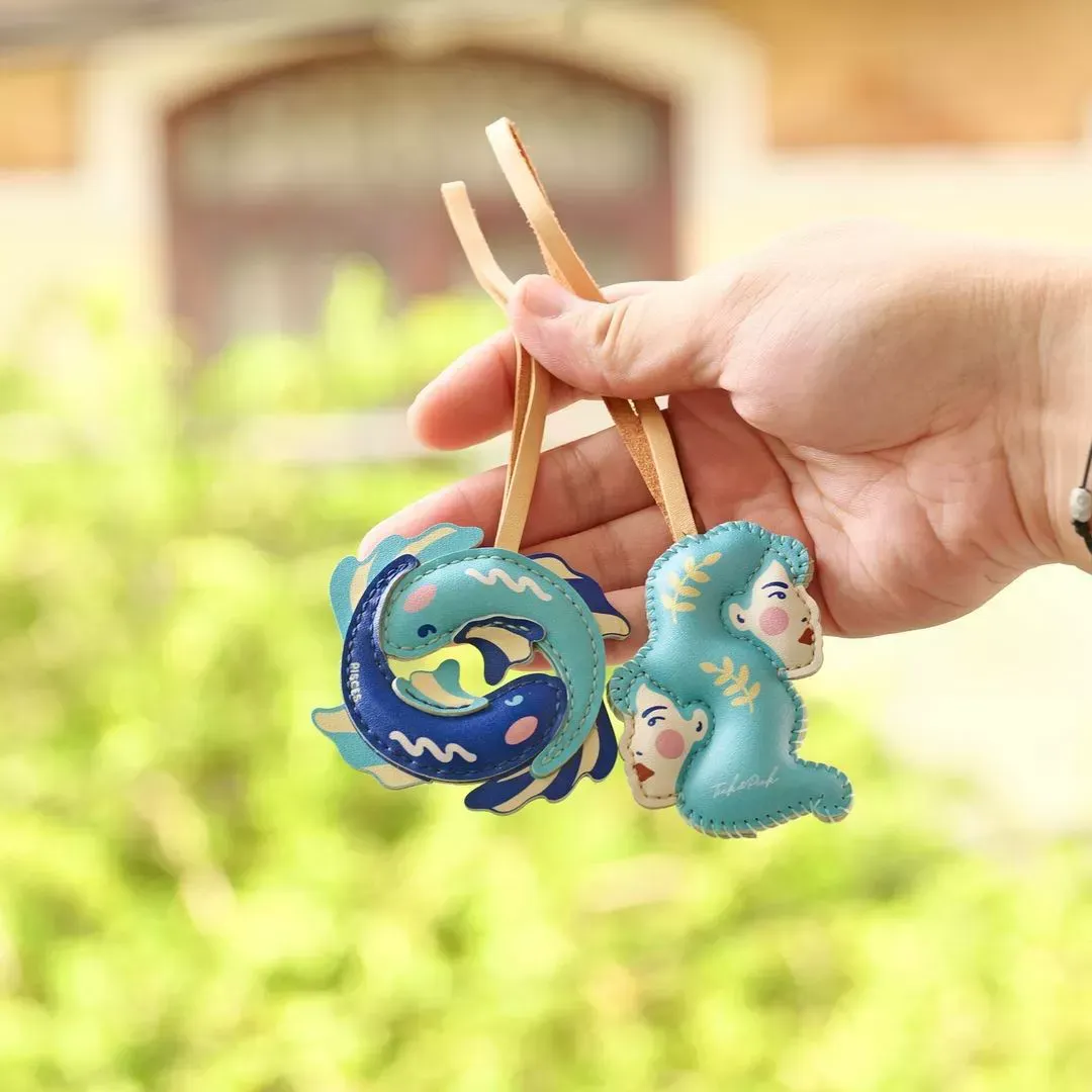 Zodiac Signs Bag Charm, Unique Bag Charm, Key Chain, Handmade Bag Charm, Keychain Gift, Handbag Charm, Unique Gift, Handcrafted Charm - soufeelmy
