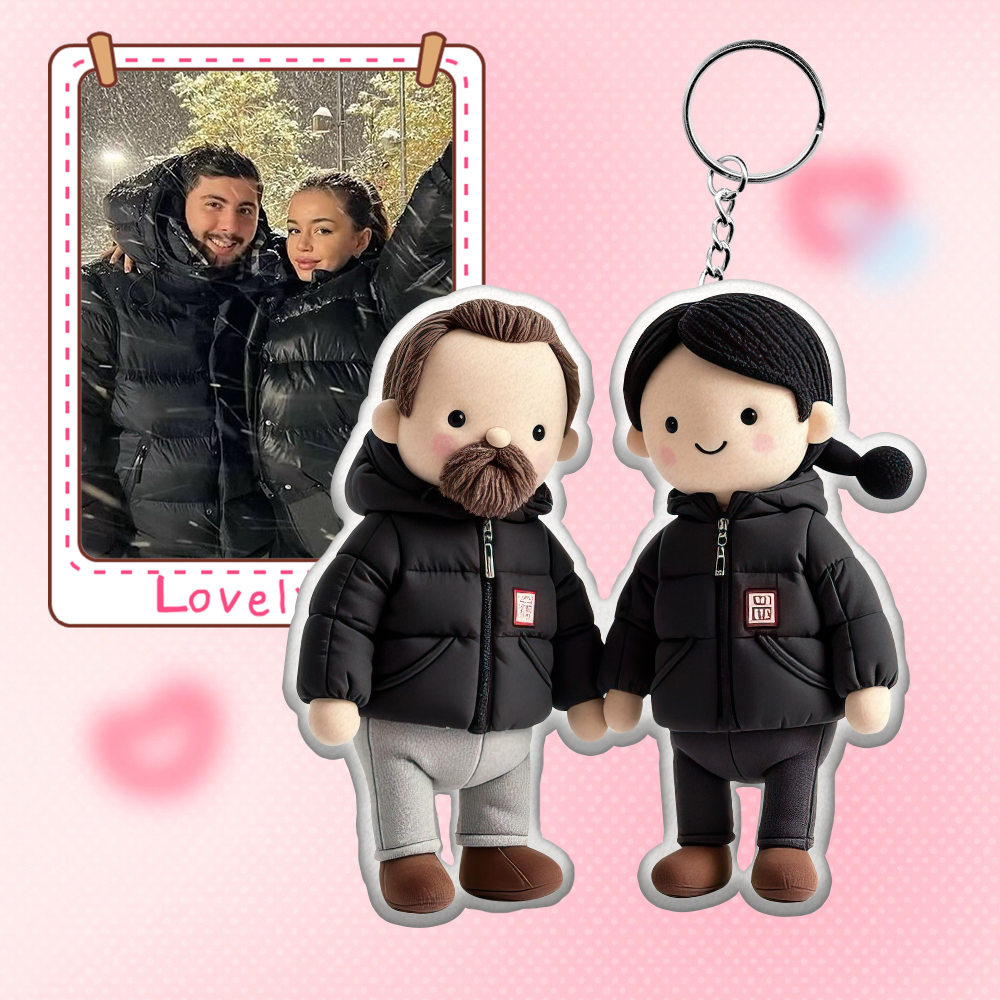Personalized Photo Plush Doll Keychain Mini Me Plush Keychain Gifts for BFF