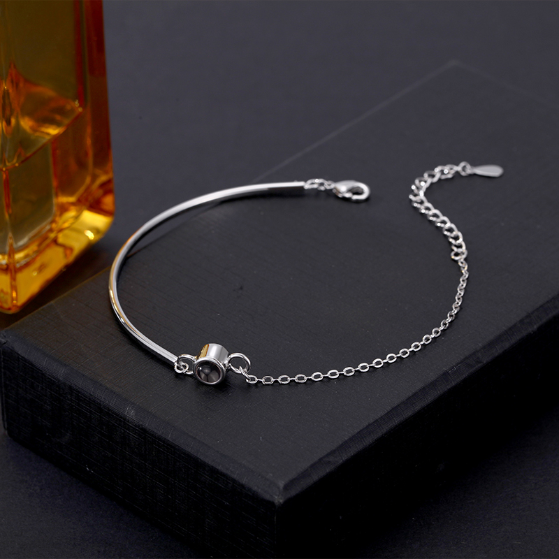 Custom Photo Bracelet Personalized Photo Projection Bracelet Circle Photo Bracelet with Picture Inside for Women Girl - soufeelmy