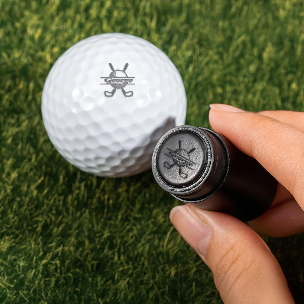 Personalized Monogrammed Initial Golf Ball Stamp with Metal Storage Box Birthday Father's Day Gift for Golf Player - soufeelmy