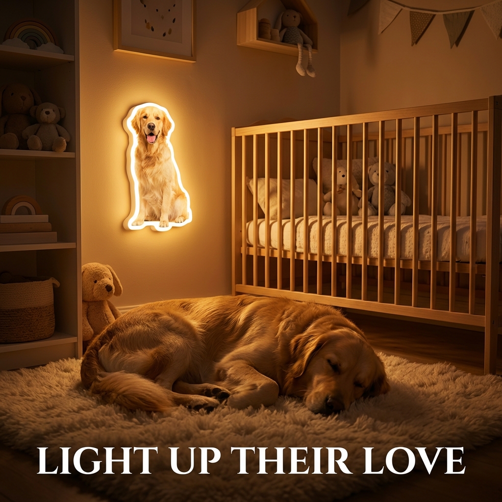 Personalized Cat & Dog Motion Sensor Wall Lamp Custom Pet Photo Night Light for Pet Lover - soufeelmy