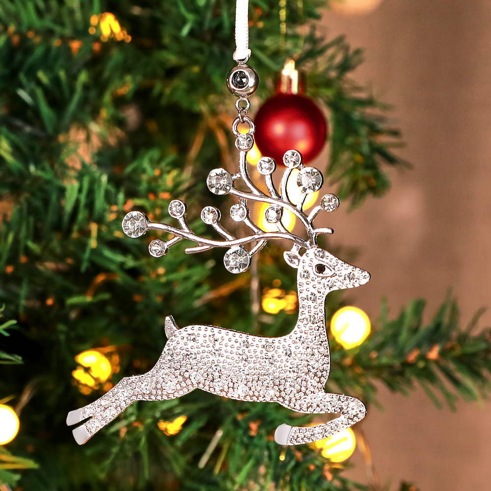 Personalized Christmas Projection Ornaments Elk Shape for Christmas Tree Custom Photo Ornaments Christmas Gifts For Family For Lover - soufeelmy