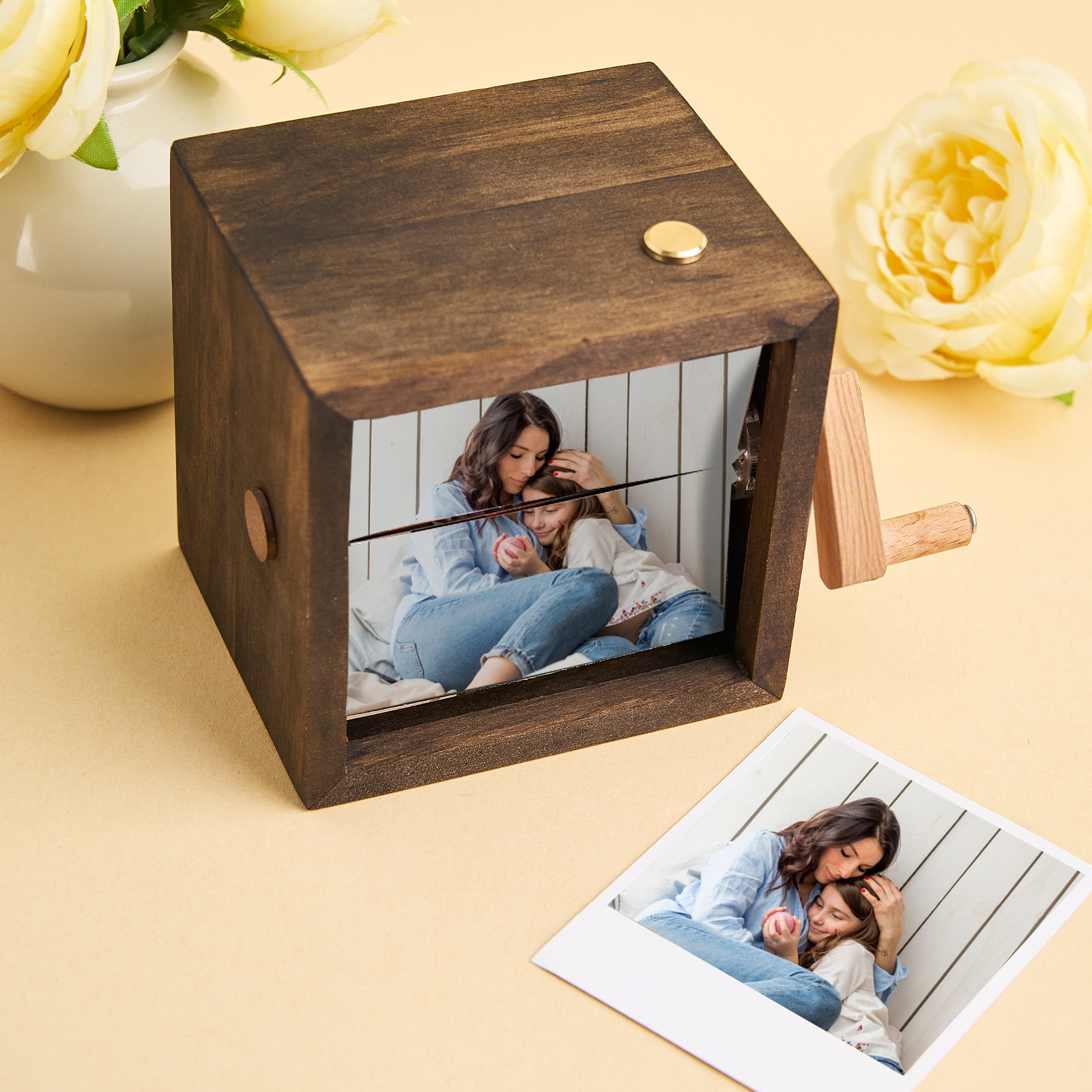 Custom To My Mom Photo Flipbook Frame Animation Machine Mechanical Hand-cranked Flipbook Box Photo Album Mother's Day Gifts - soufeelmy