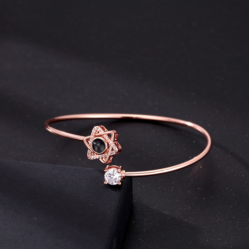 Custom Projection Bracelet Personalized Photo Bracelet Heart Jewelry Gift for Her - soufeelmy