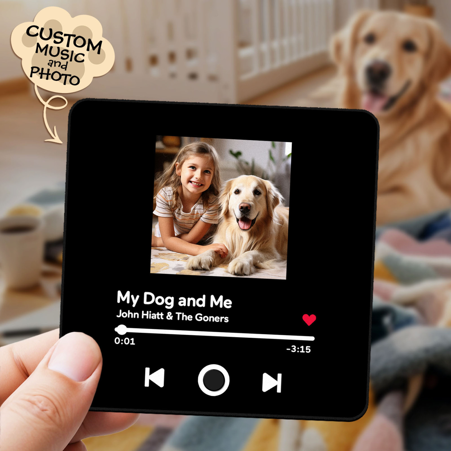 Customized Album Fridge Magnet Personalized Music Fridge Magnet Can Play Songs Gifts For Pet Lovers - soufeelmy