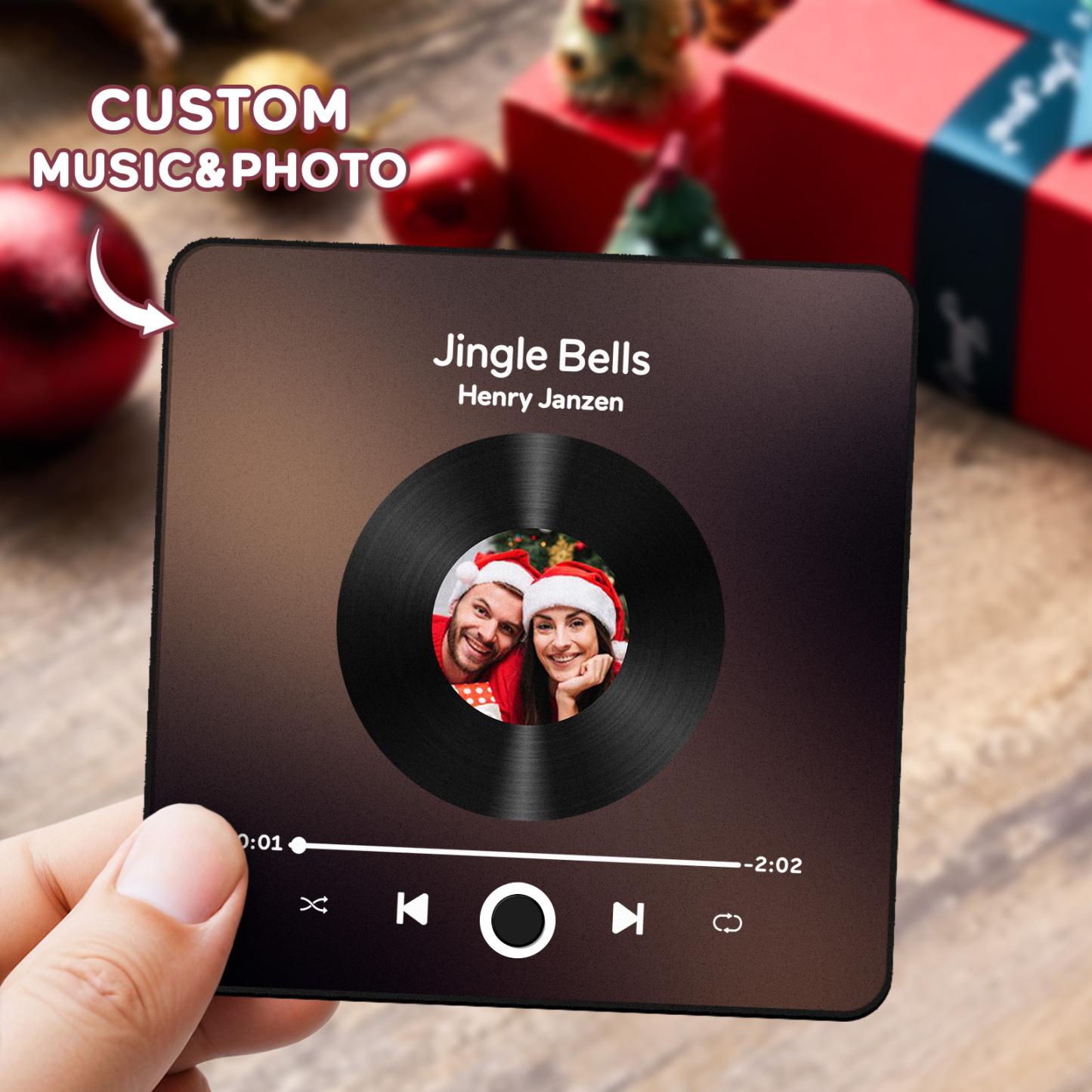 Customized Album Fridge Magnet Personalized Music Fridge Magnet Can Play Songs Christmas Gifts Family Gifts - soufeelmy