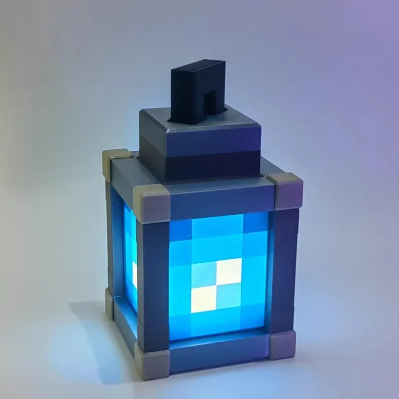 Pixelated Night Light Lantern Chargeable & Bigger- Night Lamp Birthday Gift - Kids Bedroom Decoration - Gamer Room Decor - Christmas Gift - soufeelmy
