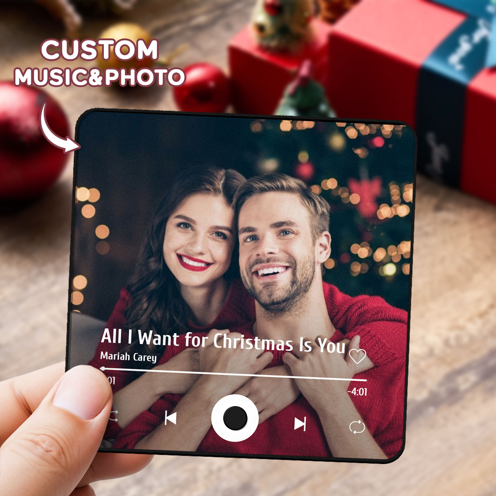 Customized Album Fridge Magnet Personalized Music Fridge Magnet Can Play Songs Christmas Gifts Family Gifts - soufeelmy