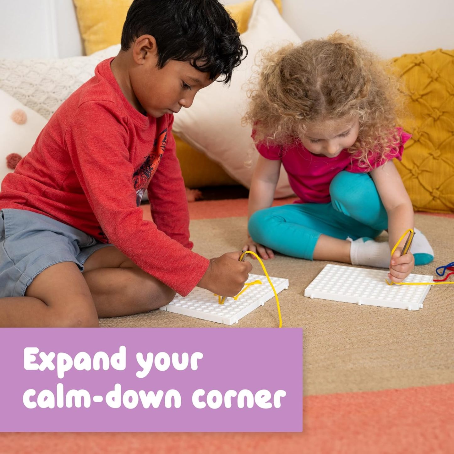 Sensory Threading Board Calm Down Threading Boards Toy Gift For Kids - soufeelmy