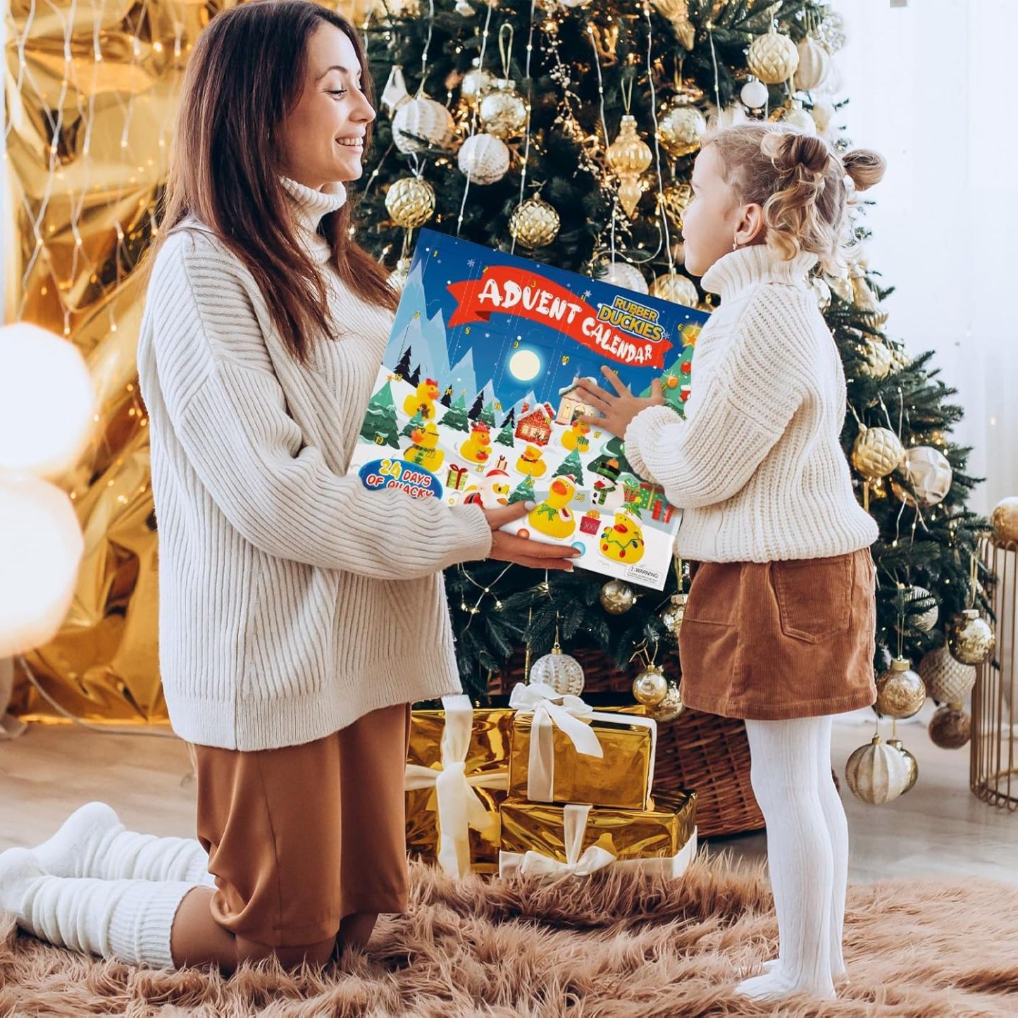 2024 Advent Calendar Christmas Ducks - 24pcs Duck Rubber Advent Calendar 24 Days of Christmas Countdown Toys - soufeelmy
