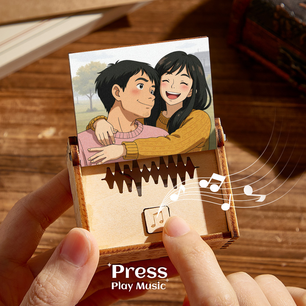 Custom Gibli Style Music Box with Your Picture | Choose Your Own Song - soufeelmy