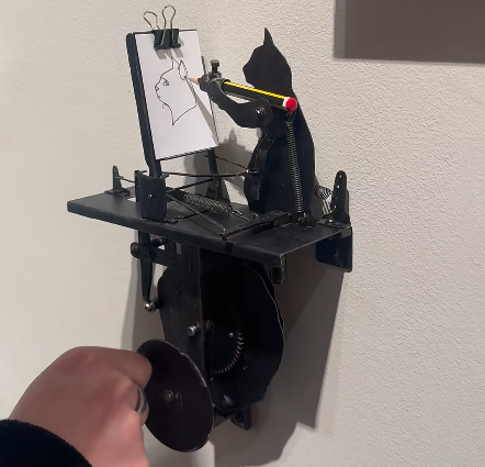 Automatic Drawing Cats Device Hand-Cranked Drawing Machine - soufeelmy