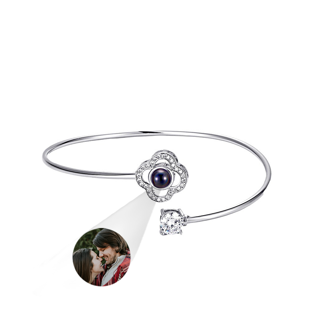 Custom Projection Bracelet Personalized Photo Bracelet Heart Jewelry Gift for Her - soufeelmy