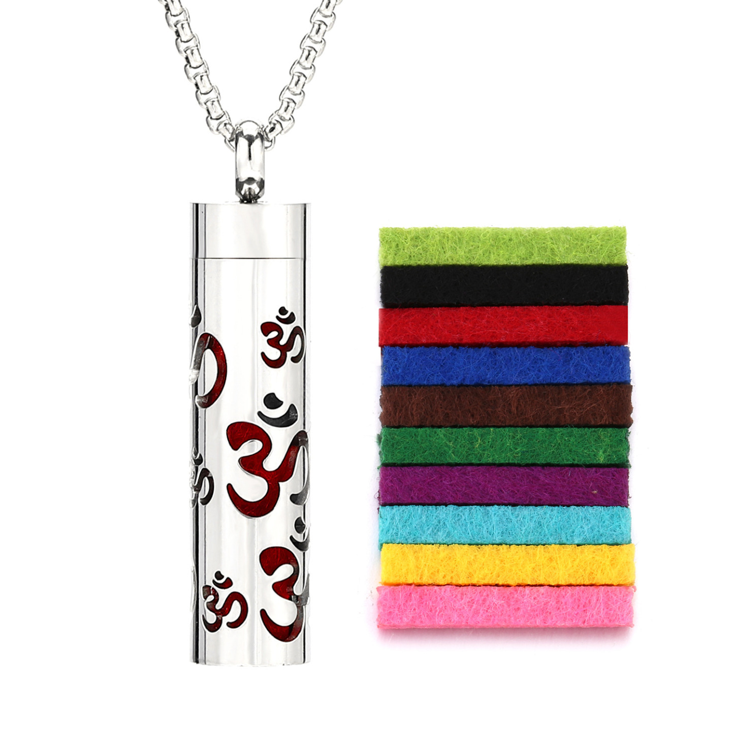 Perfume Diffuser Necklace Essential Oil Aromatherapy Stainless Steel Necklace Vertical Fragrance Pendant Necklace - soufeelmy