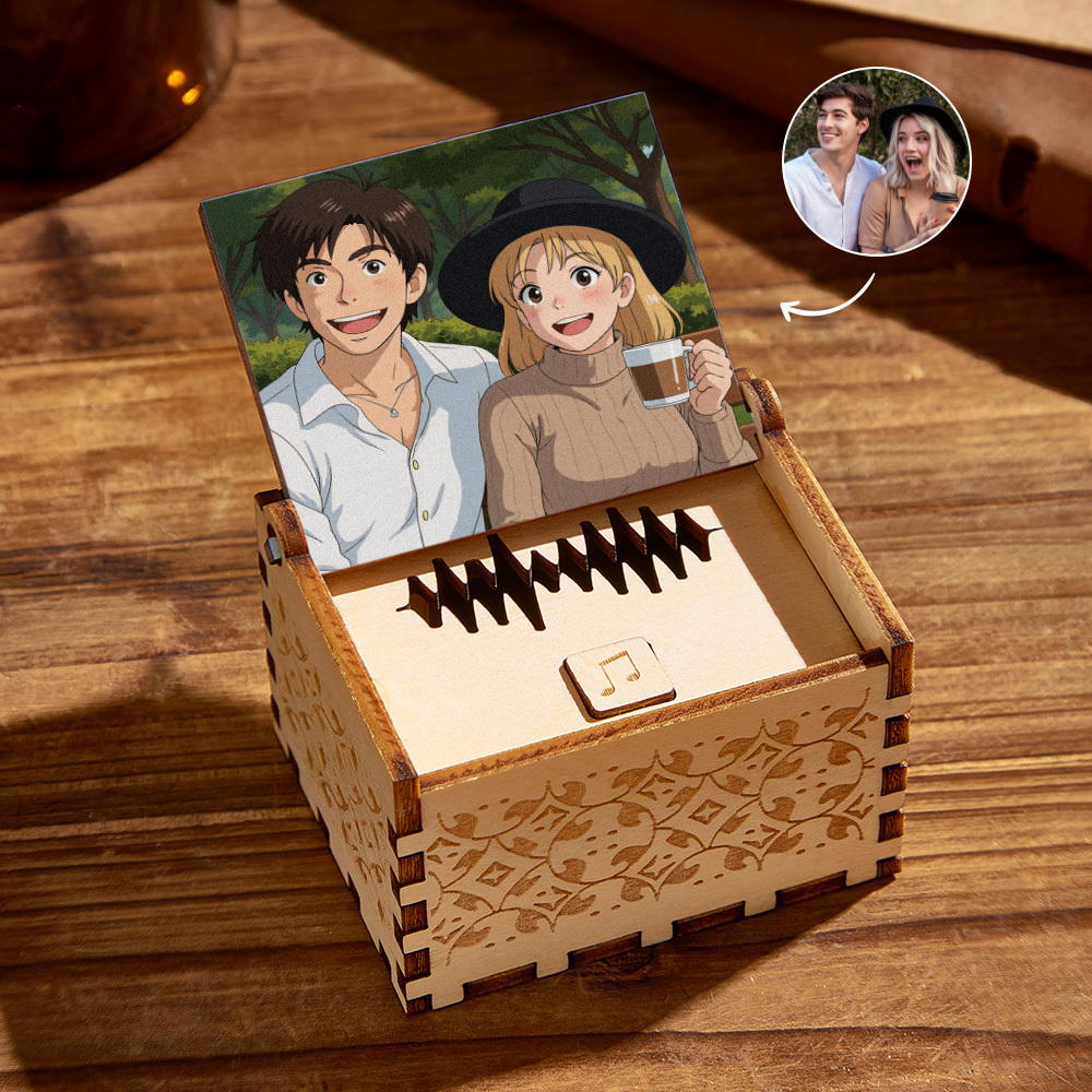 Custom Gibli Style Music Box with Your Picture | Choose Your Own Song - soufeelmy