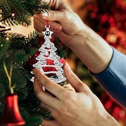 Personalized Christmas Projection Ornaments for Christmas Tree, Custom Drop Pendant Decoration with Picture Inside, Hanging Home Xmas Memorial Decoration - soufeelmy