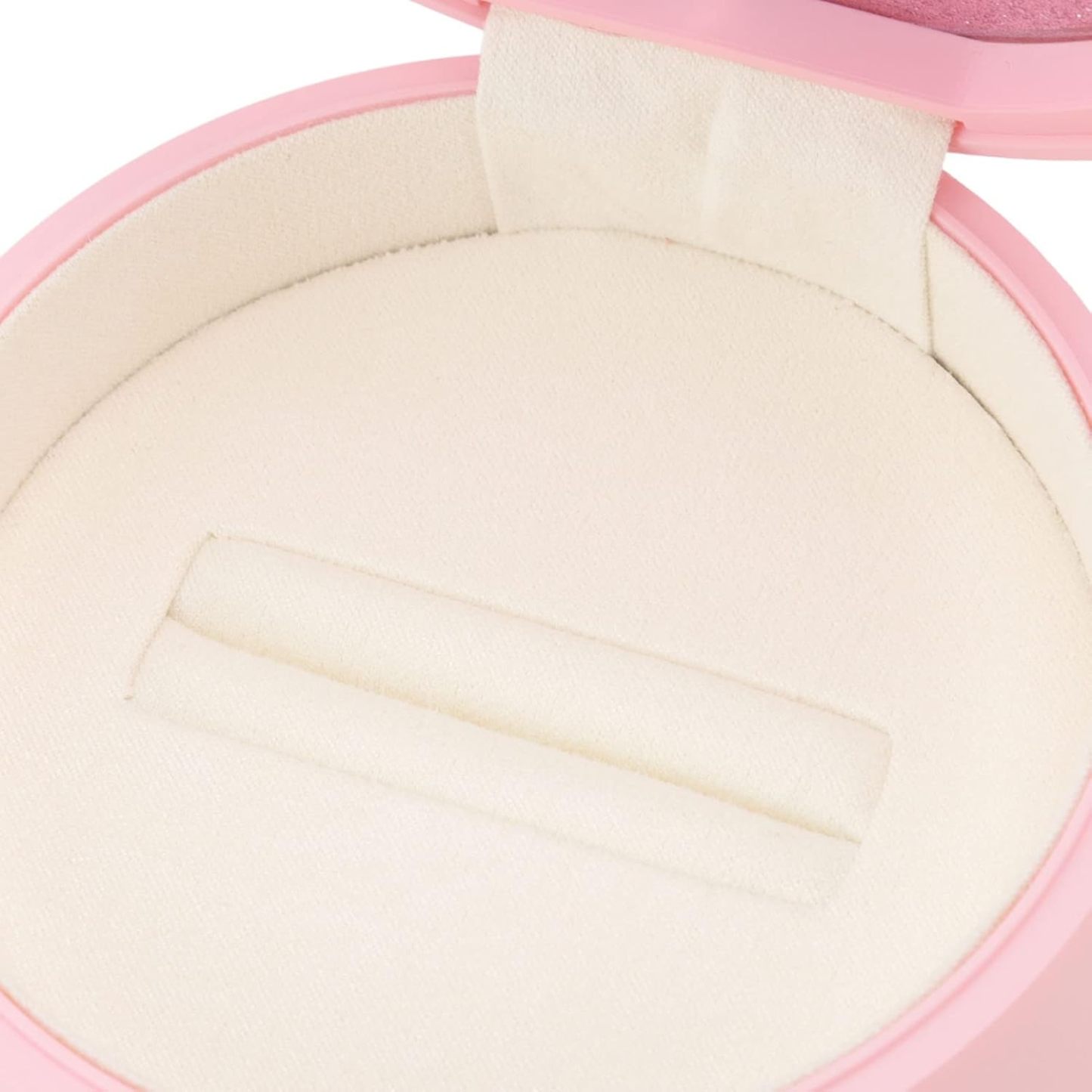 Necklace Pendant Box Jewelry Box Gift Boxes Single Neckline Box Pendant Wheel Round Jewelry Gift Case LED Light Clamshell Small for Proposal White & Pink - soufeelmy