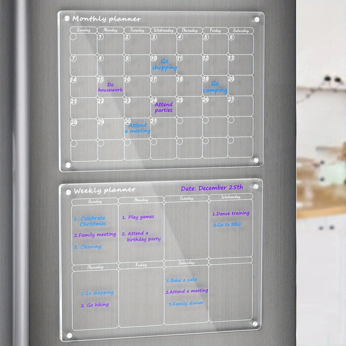 Magnetic Schedule Planner For Fridge Permanently Reusable - soufeelmy