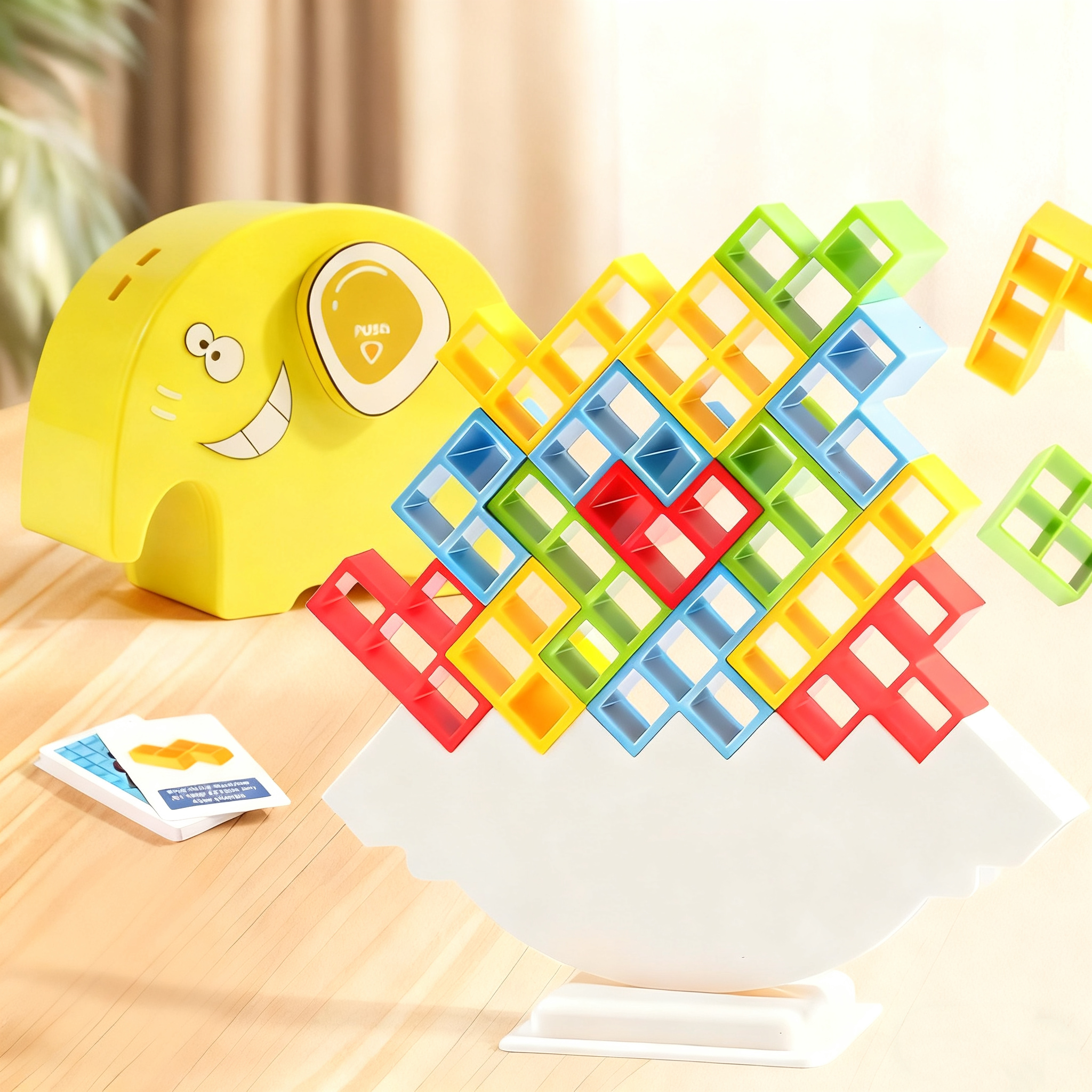 Balance Blocks Stacking Game Fun Desktop Toy Gift for Family & Kids Christmas Party Card Game - soufeelmy
