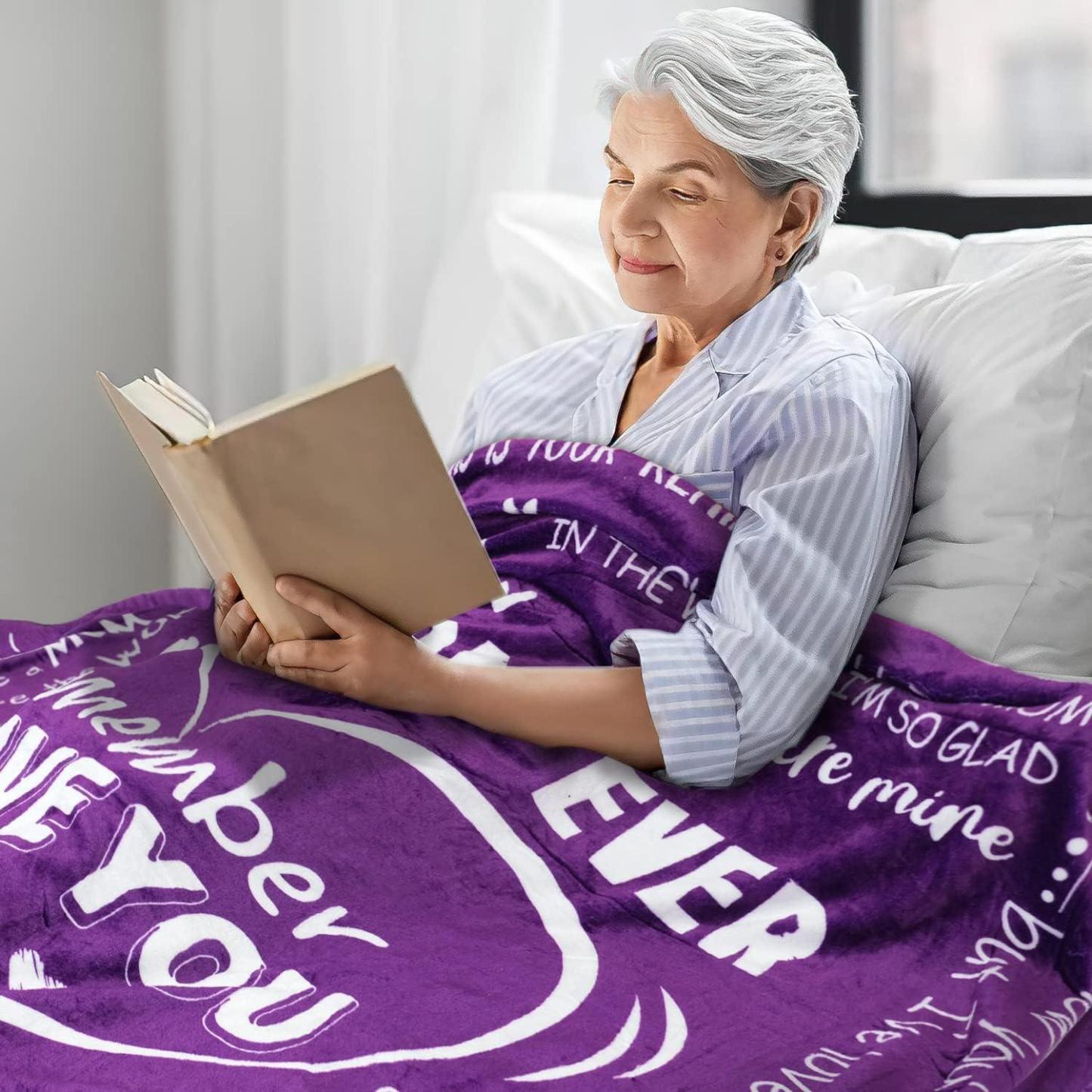 Best Mom Ever Soft Fleece Throw Blanket Mothers Day Birthday Gifts for Women Mama Present for Mother-in-Law Gift for Mom from Daughter Son - soufeelmy