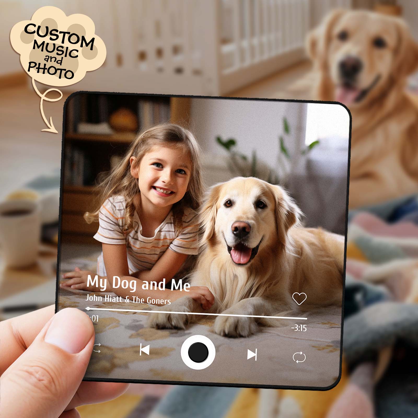 Customized Album Fridge Magnet Personalized Music Fridge Magnet Can Play Songs Gifts For Pet Lovers - soufeelmy