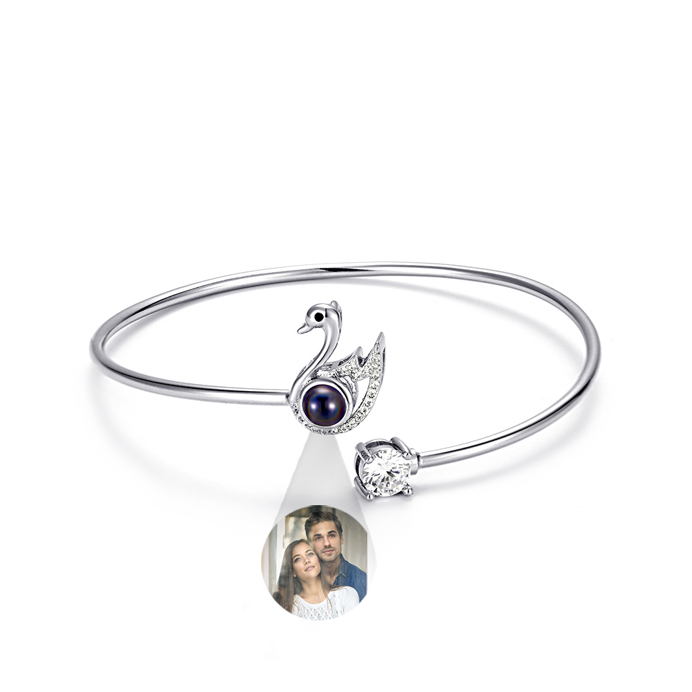Custom Projection Bracelet Personalized Photo Bracelet Heart Jewelry Gift for Her - soufeelmy