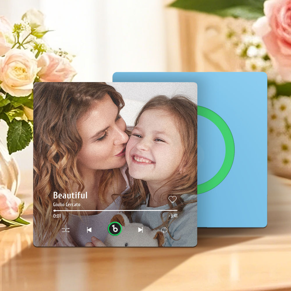 Custom Music Fridge Magnet New 4.0 Upgrade Colorful Frame Album Fridge Magnet Music Wall Photo Sticker Music Movement That Can Be Played Mother's Day Gifts for Mom - soufeelmy