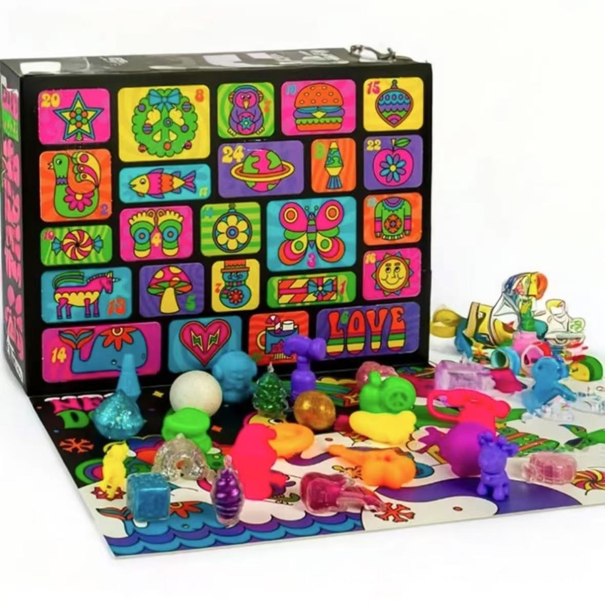 Needoh Advent Calendar 24 Mini Toys Advent Calendar Christmas Countdown With Mini Toys For Kids Christmas Ornament - soufeelmy