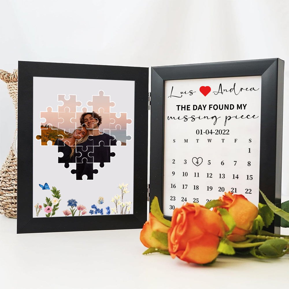 Custom Photo Frame The Day I Found My Missing Piece Puzzle Photo Frame Couple Gifts - soufeelmy