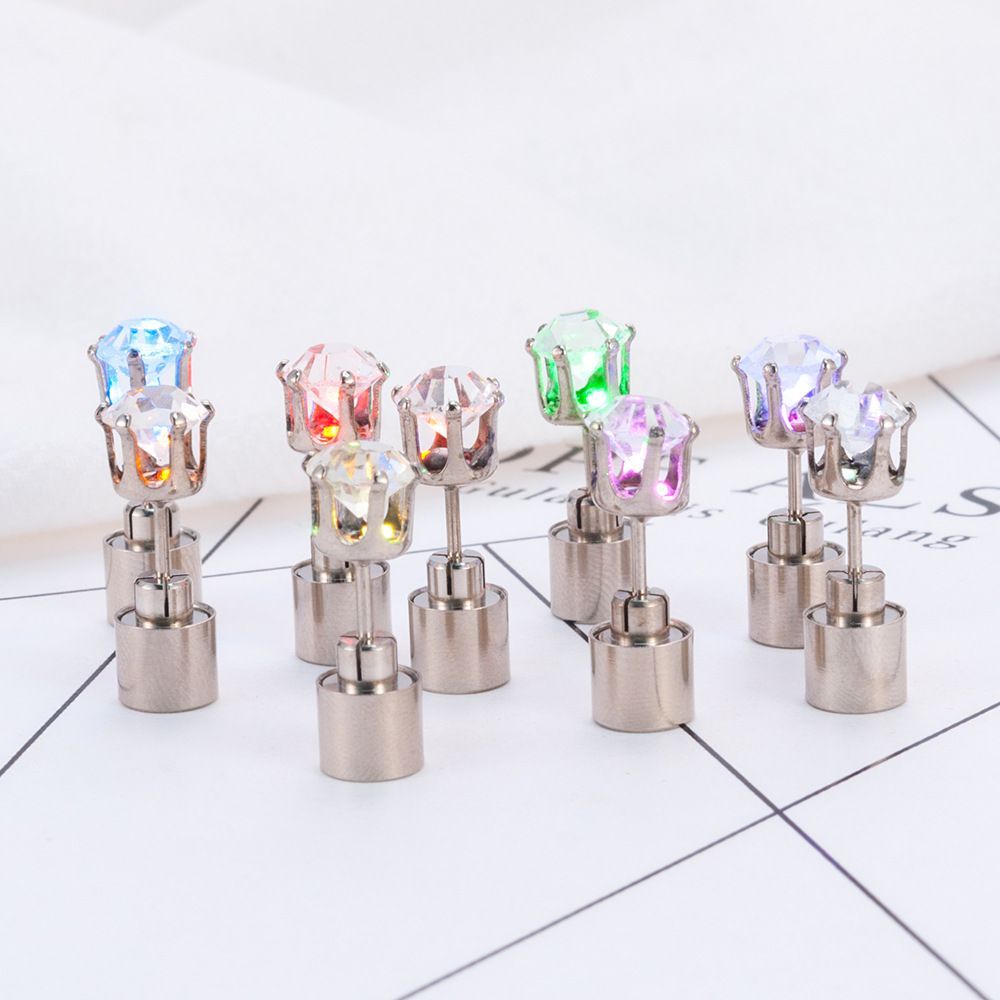 LED Colorful Luminous Earrings Flashing Light up Stud Accessories for Party - soufeelmy