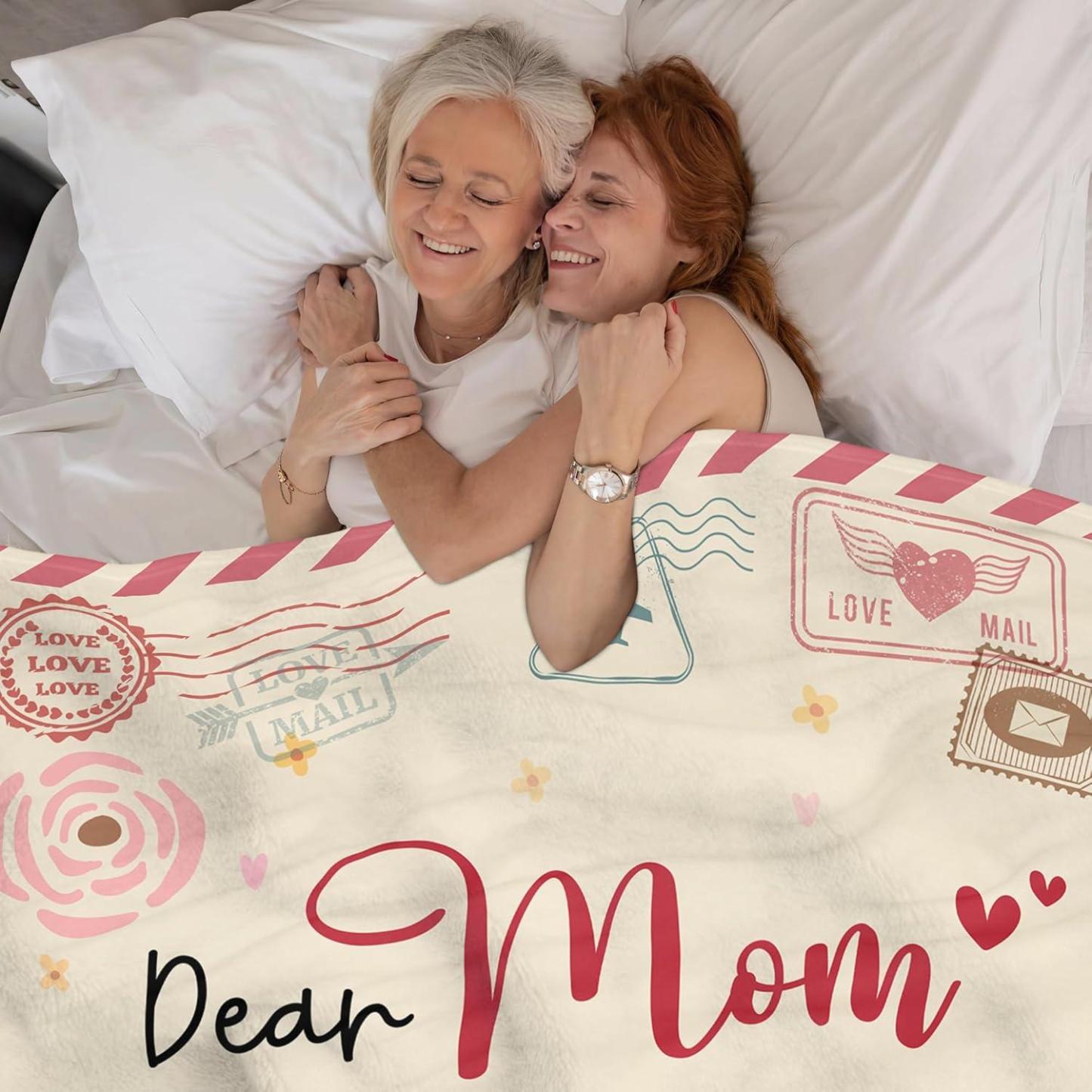 Best Mom Ever Soft Fleece Throw Blanket Mothers Day Birthday Gifts for Women Mama Present for Mother-in-Law Gift for Mom from Daughter Son - soufeelmy