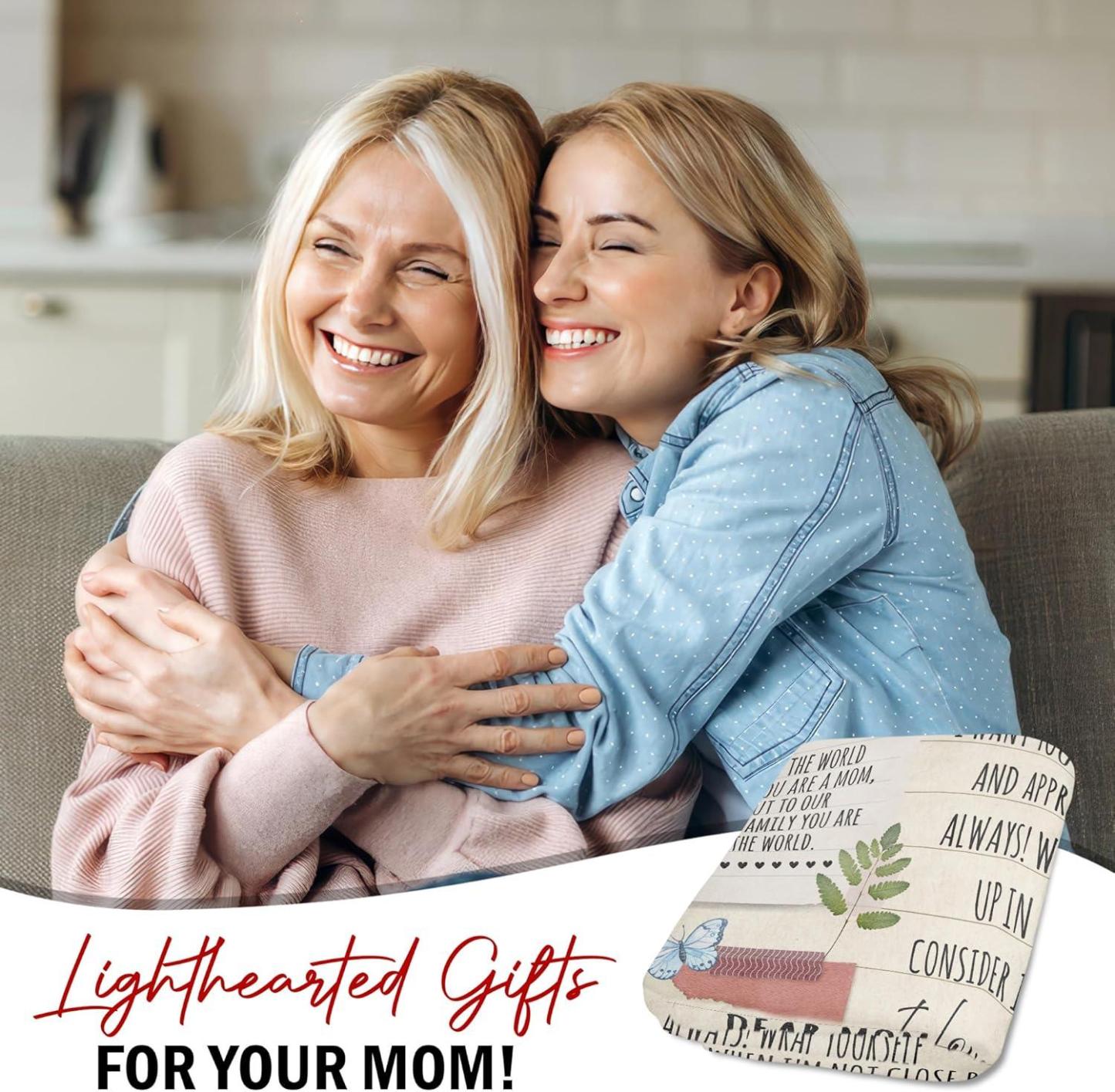Best Mom Ever Soft Fleece Throw Blanket Mothers Day Birthday Gifts for Women Mama Present for Mother-in-Law Gift for Mom from Daughter Son - soufeelmy