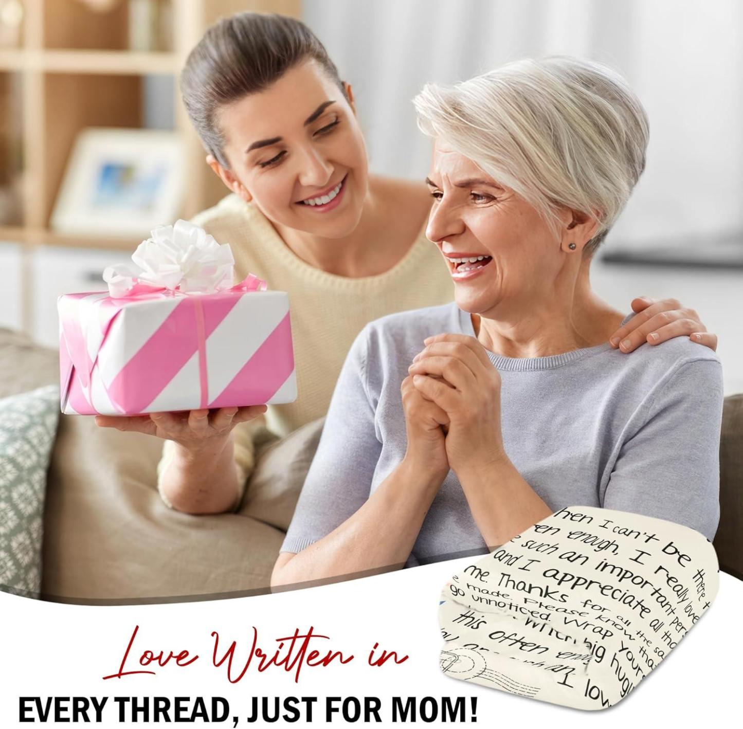 Best Mom Ever Soft Fleece Throw Blanket Mothers Day Birthday Gifts for Women Mama Present for Mother-in-Law Gift for Mom from Daughter Son - soufeelmy