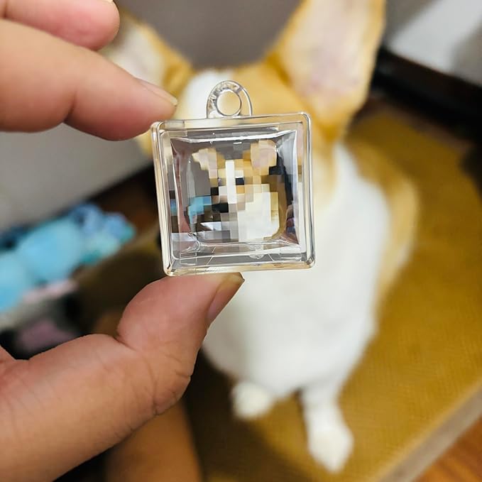 Pixel Filter Keychain Mosaic Filter Keychain Pixel Stylized Lens Pixel Window Keychain - soufeelmy