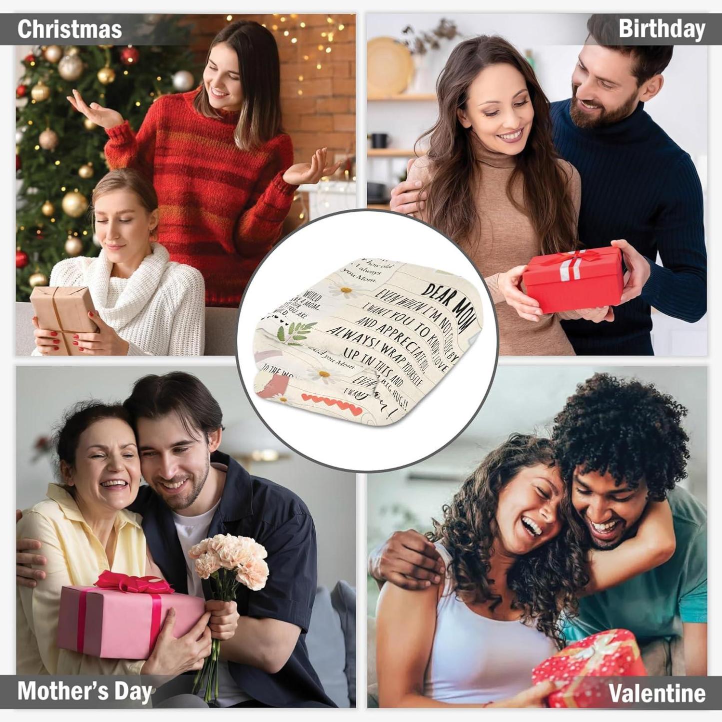 Best Mom Ever Soft Fleece Throw Blanket Mothers Day Birthday Gifts for Women Mama Present for Mother-in-Law Gift for Mom from Daughter Son - soufeelmy