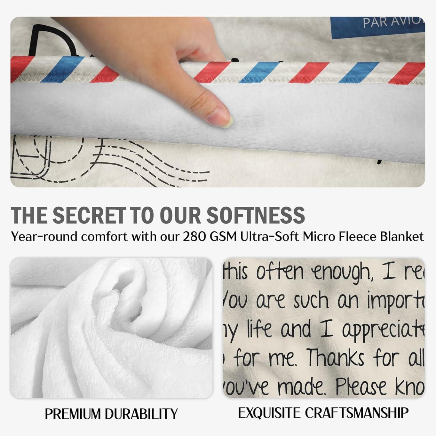 Best Mom Ever Soft Fleece Throw Blanket Mothers Day Birthday Gifts for Women Mama Present for Mother-in-Law Gift for Mom from Daughter Son - soufeelmy