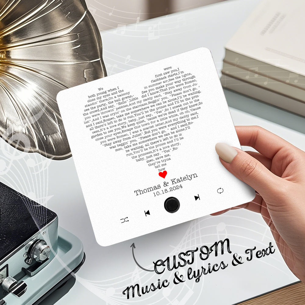 Custom Music Fridge Magnet Lyrics Photo Music Wall Photo Refrigerator Sticker Music Movement That Can Be Played Without Cell Phone - soufeelmy
