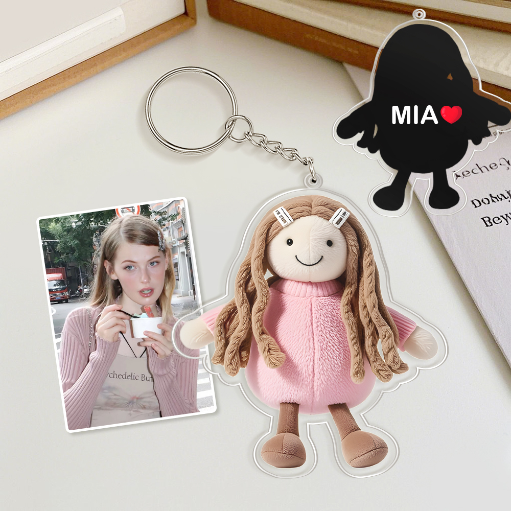 Custom Jelly Stuffed Toy Style Acrylic Keychain Custom Design Best Gift for Pet Lovers - soufeelmy