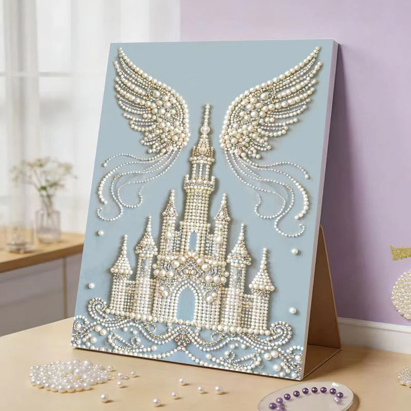 DIY Pearl Painting Kit with Beginner-Friendly Craft Set and Frame Elegant Beads Art Perfect Gift for Family for Friends for Yourself - soufeelmy