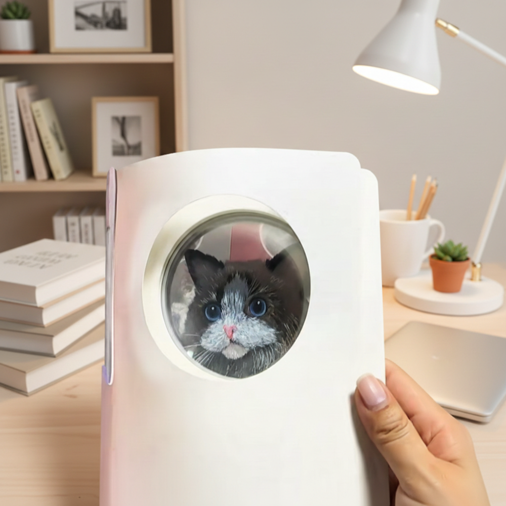 Personalized Pet Notebook with Layered 3D-Effect Artwork, Custom Pet Memorial Keepsake Gift - soufeelmy