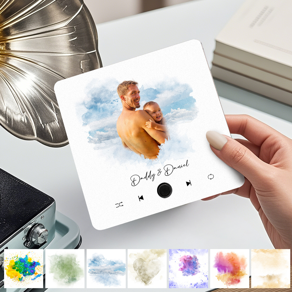 Custom Music Fridge Magnet Photo Watercolor Sticker Music Wall Photo Sticker That Can Plays Without Cell Phone Best Gift - soufeelmy