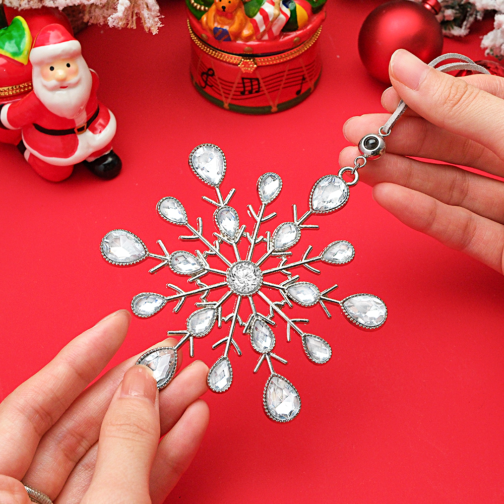 Personalized Photo Projection Ornaments Snowflake Ornament Christmas Tree Ornaments Christmas Gifts - soufeelmy