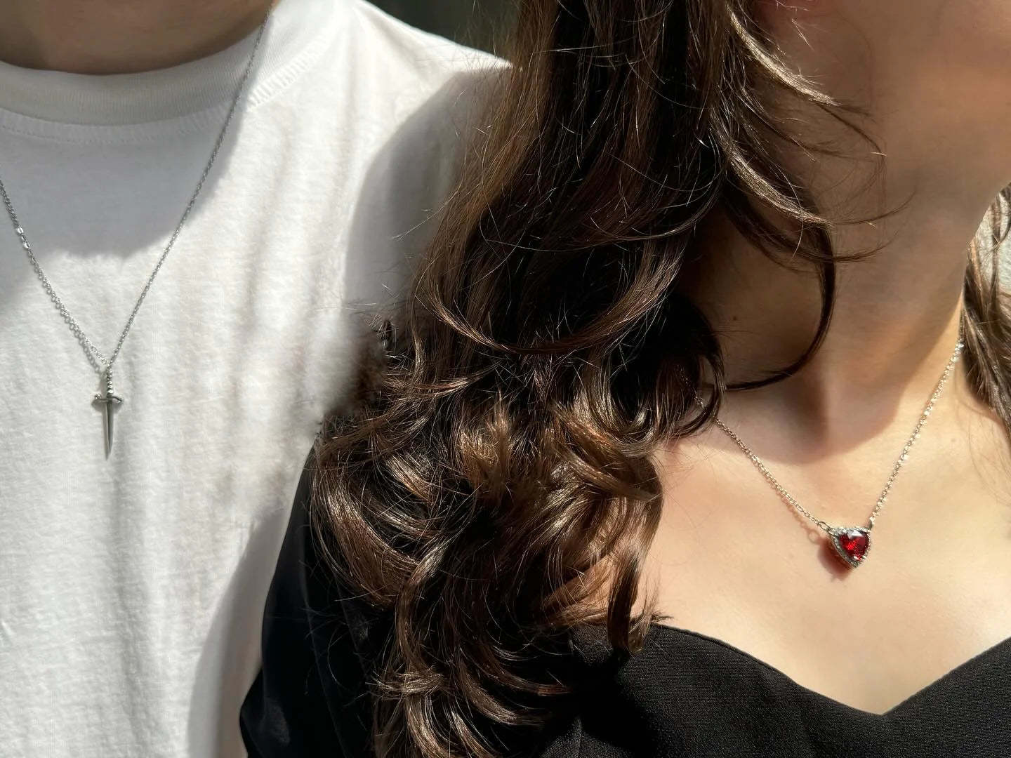 An Arrow Through The Heart Necklace Couple Necklace Set Heart-Shaped Necklace The Best Gift For Couples On Valentine's Day - soufeelmy