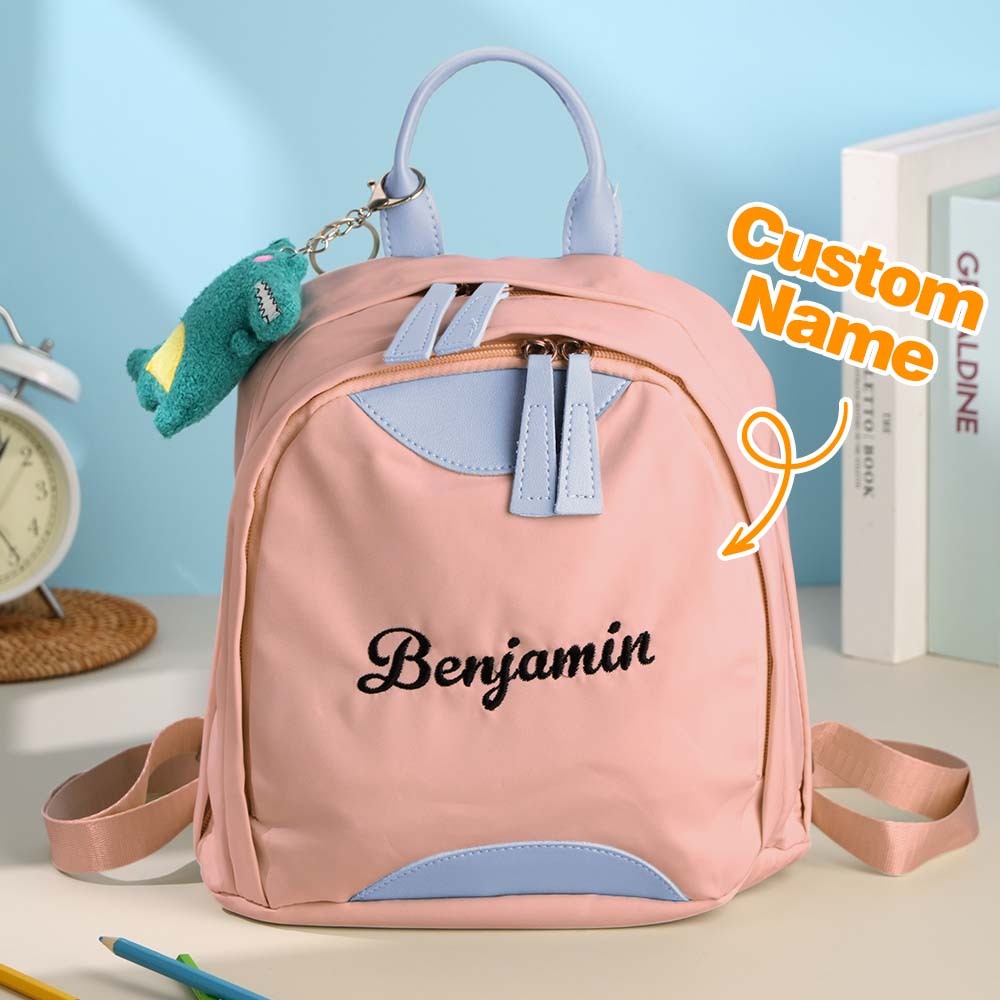 Personalized Name Embroidery Backpack Custom Mini Backpack School Bags Gift for Kids - soufeelmy